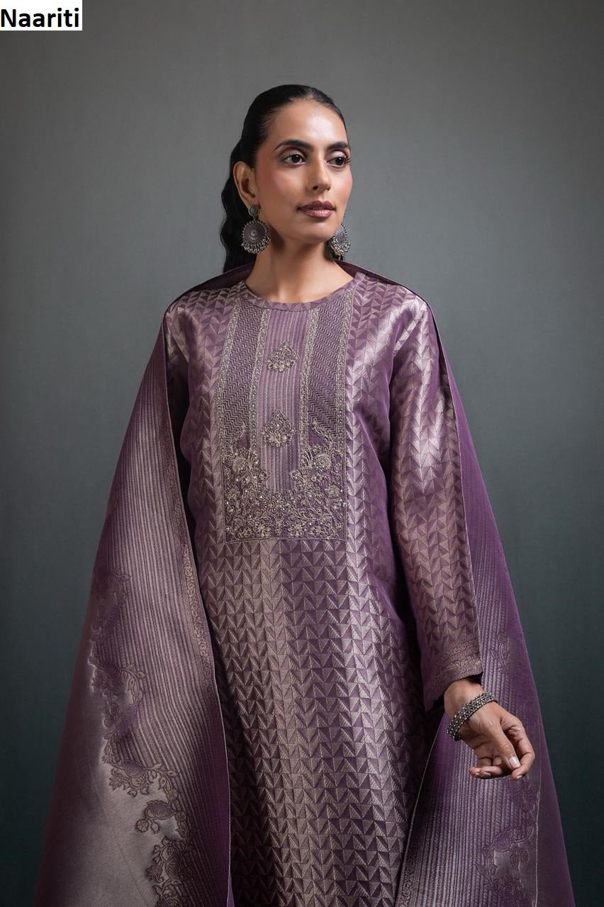 Gilza 175 Naariti Silk Jacquard Pant Style Suits Supplier Ahmedabad