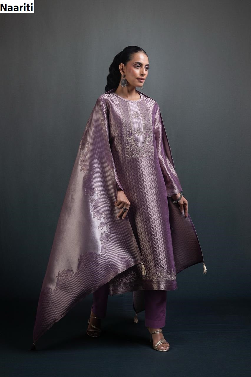 Gilza 175 Naariti Silk Jacquard Pant Style Suits Supplier Ahmedabad