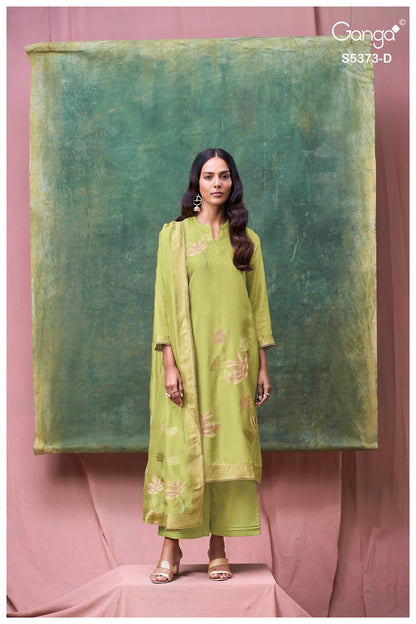 Gineva S5373 Ganga Woven Silk Pant Style Suits Exporter Ahmedabad