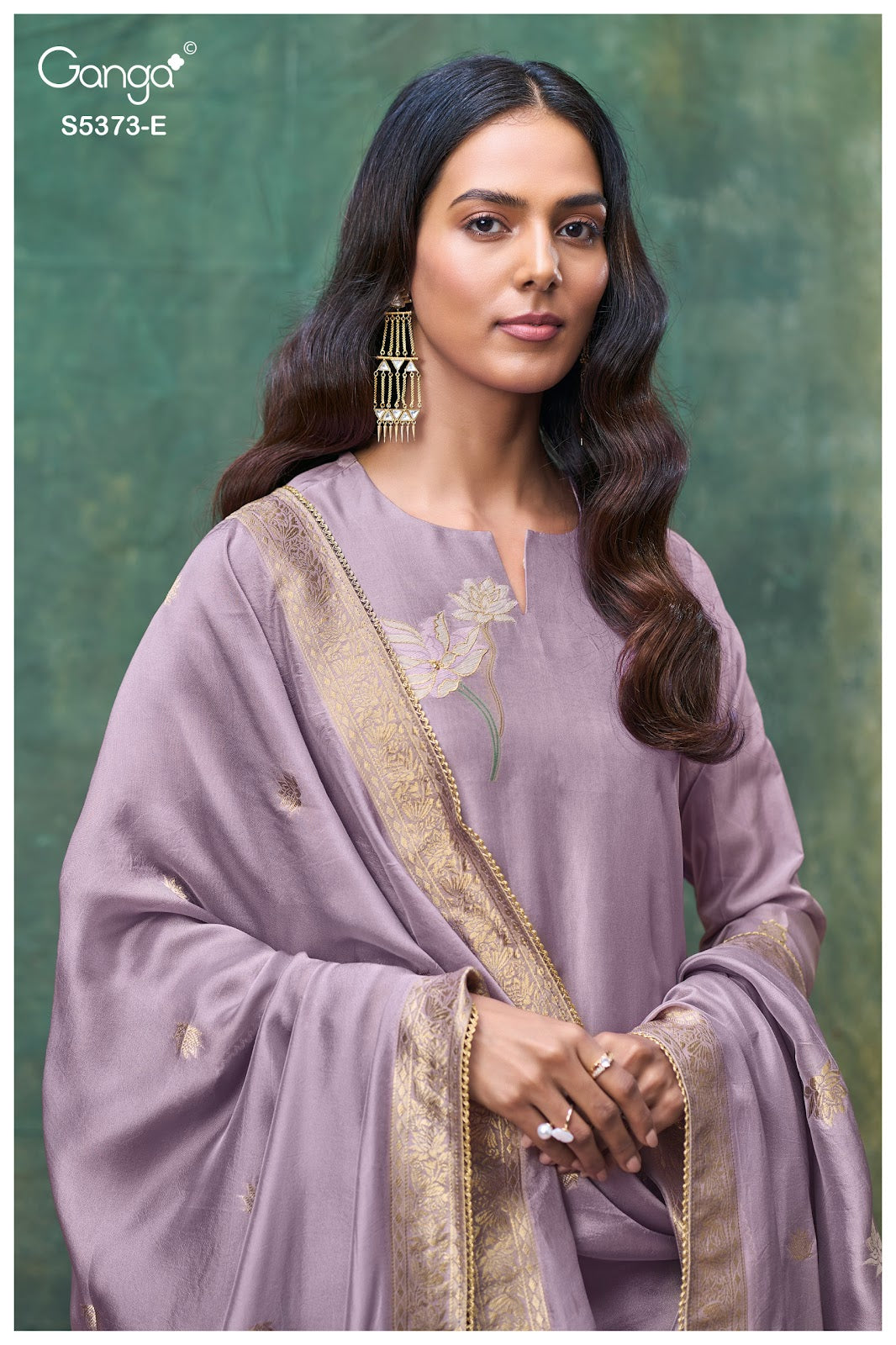Gineva S5373 Ganga Woven Silk Pant Style Suits Exporter Ahmedabad