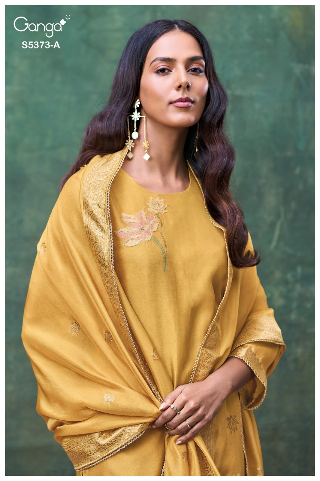 Gineva S5373 Ganga Woven Silk Pant Style Suits Exporter Ahmedabad