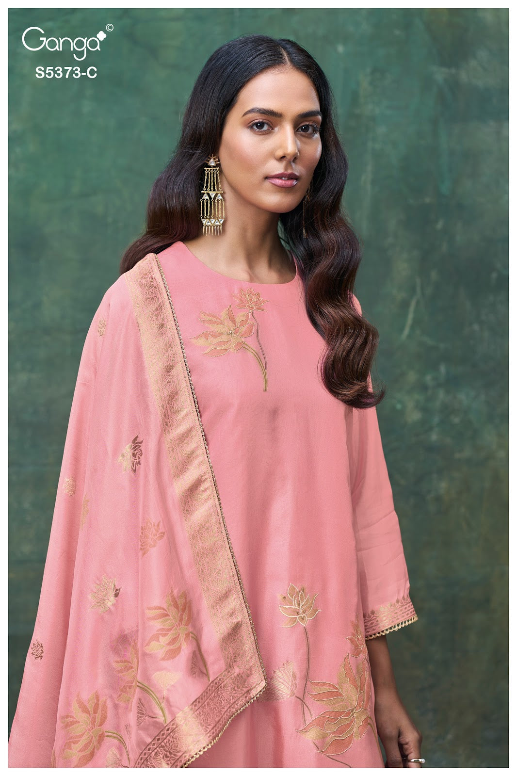 Gineva S5373 Ganga Woven Silk Pant Style Suits Exporter Ahmedabad
