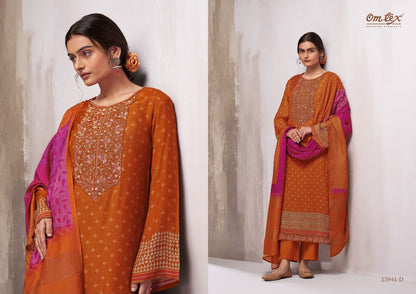 Ginevra Omtex Muslin Silk Pant Style Suits Wholesaler Gujarat