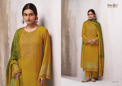 Ginevra Omtex Muslin Silk Pant Style Suits Wholesaler Gujarat