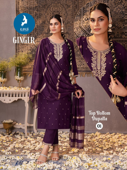 Ginger Kaya Roman Readymade Pant Style Suits Exporter Gujarat