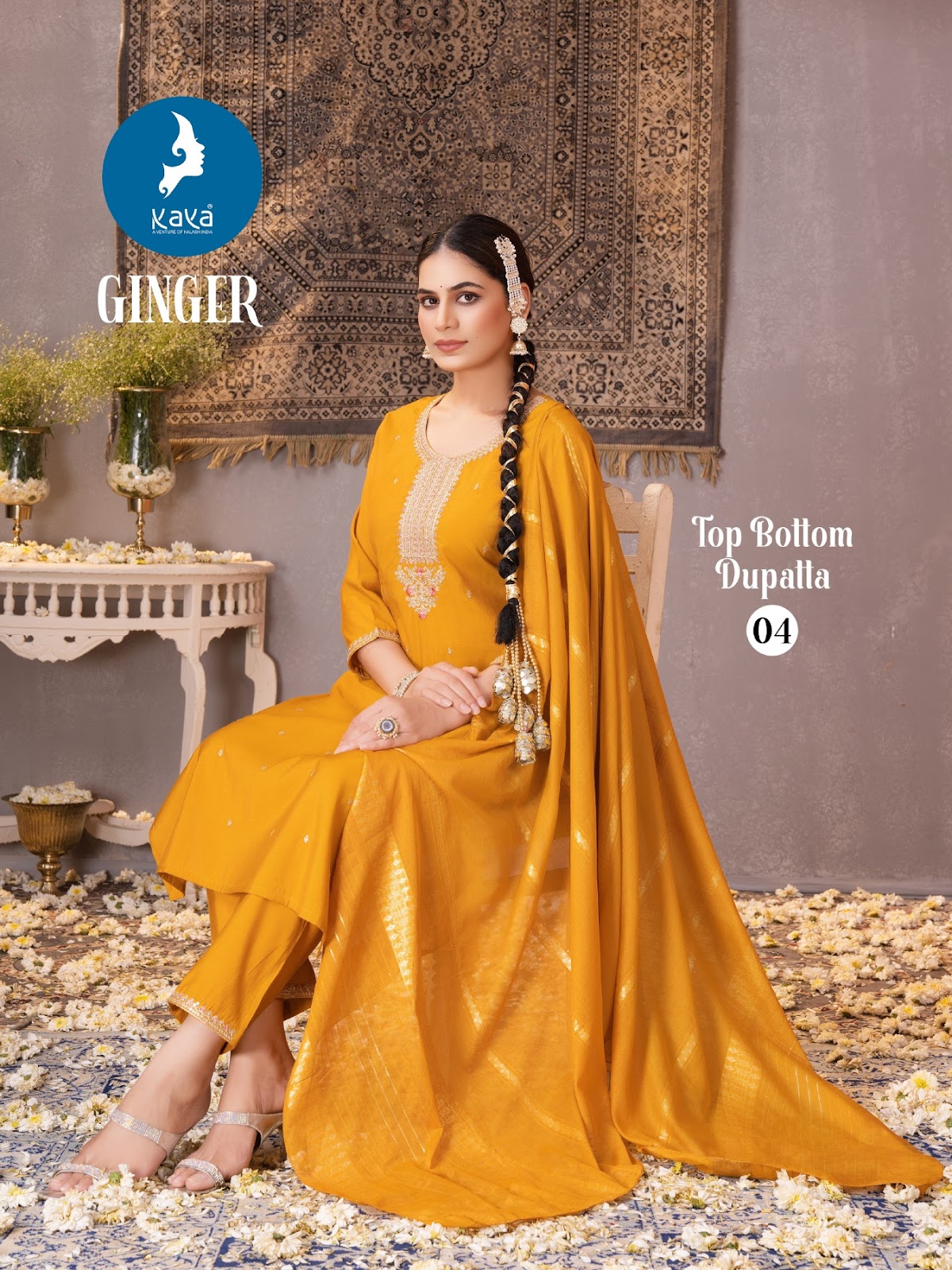 Ginger Kaya Roman Readymade Pant Style Suits Exporter Gujarat