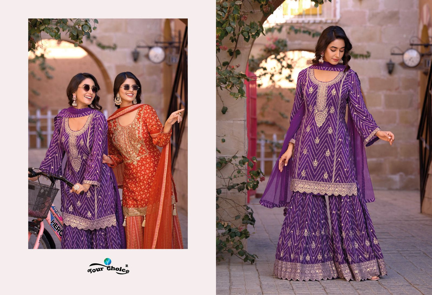 Ginni Vol 4 Your Choice Chinnon Pakistani Readymade Suits Wholesaler Ahmedabad
