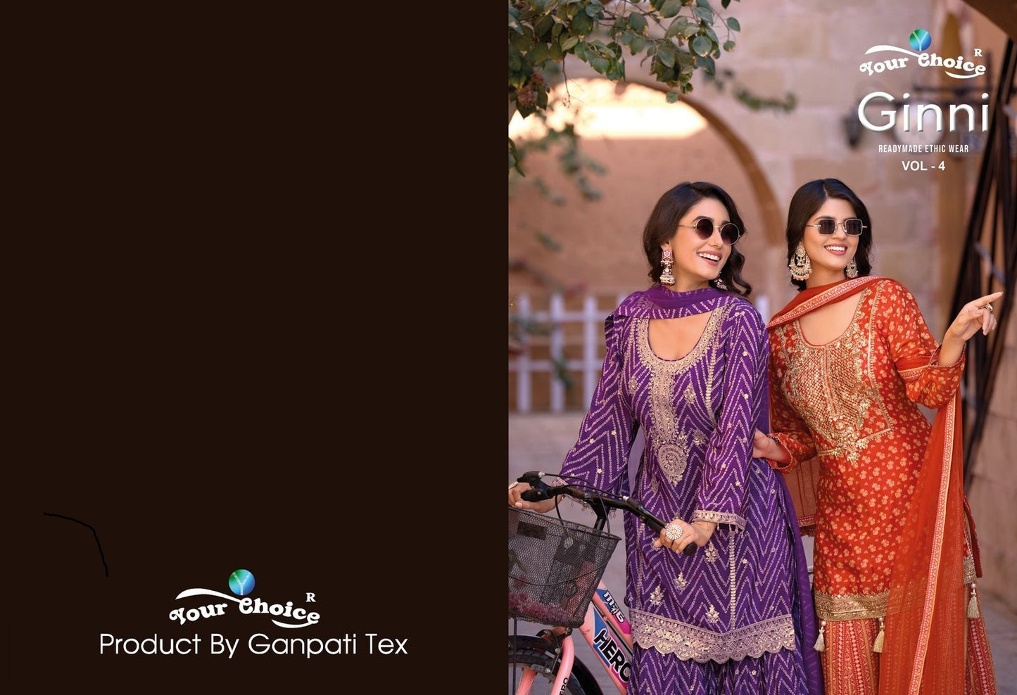 Ginni Vol 4 Your Choice Chinnon Pakistani Readymade Suits Wholesaler Ahmedabad
