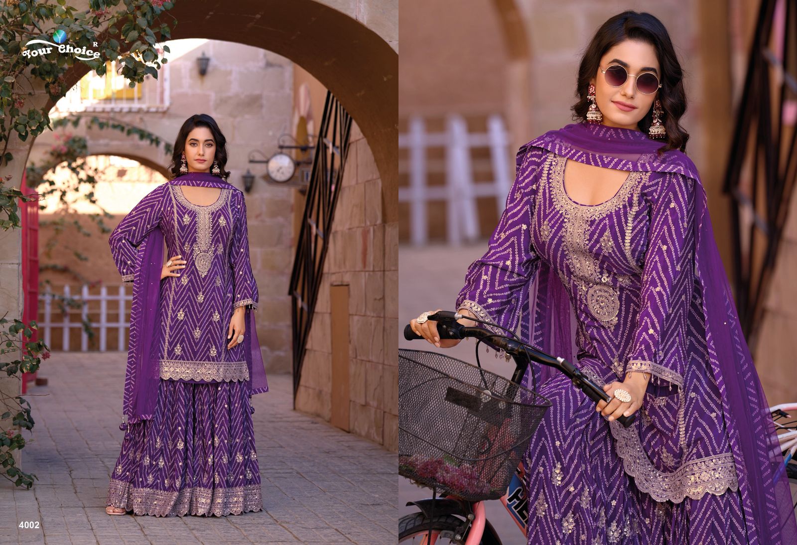Ginni Vol 4 Your Choice Chinnon Pakistani Readymade Suits Wholesaler Ahmedabad