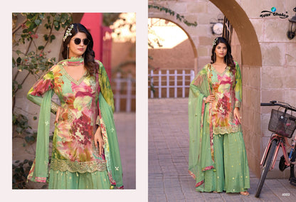 Ginni Vol 4 Your Choice Chinnon Pakistani Readymade Suits Wholesaler Ahmedabad