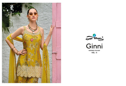 Ginni Vol 5 Your Choice Chinon Pakistani Readymade Suits Exporter Gujarat