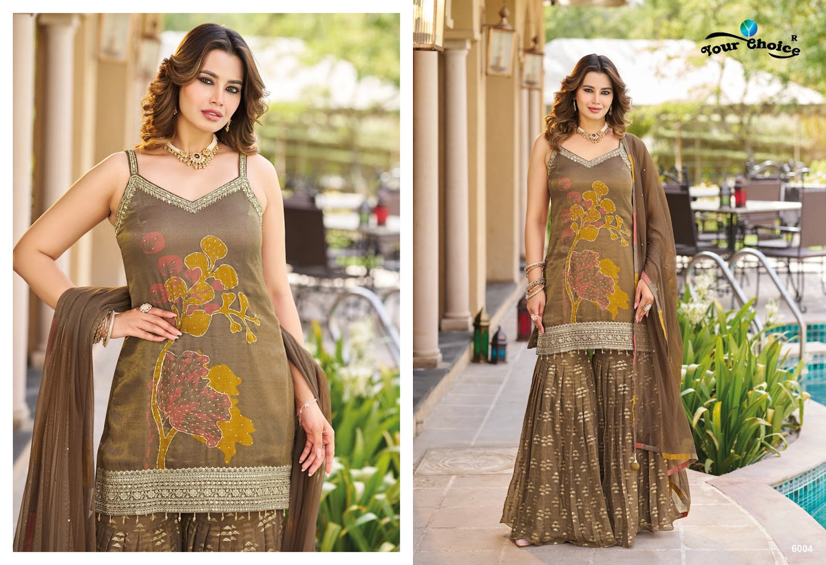 Ginni Vol 6 Your Choice Chinon Pakistani Readymade Suits Wholesaler India
