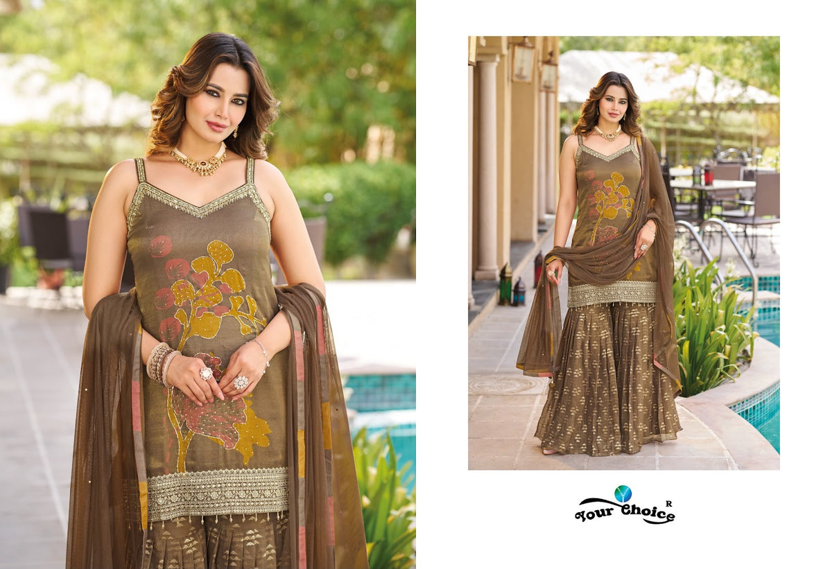 Ginni Vol 6 Your Choice Chinon Pakistani Readymade Suits Wholesaler India