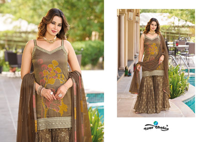 Ginni Vol 6 Your Choice Chinon Pakistani Readymade Suits Wholesaler India