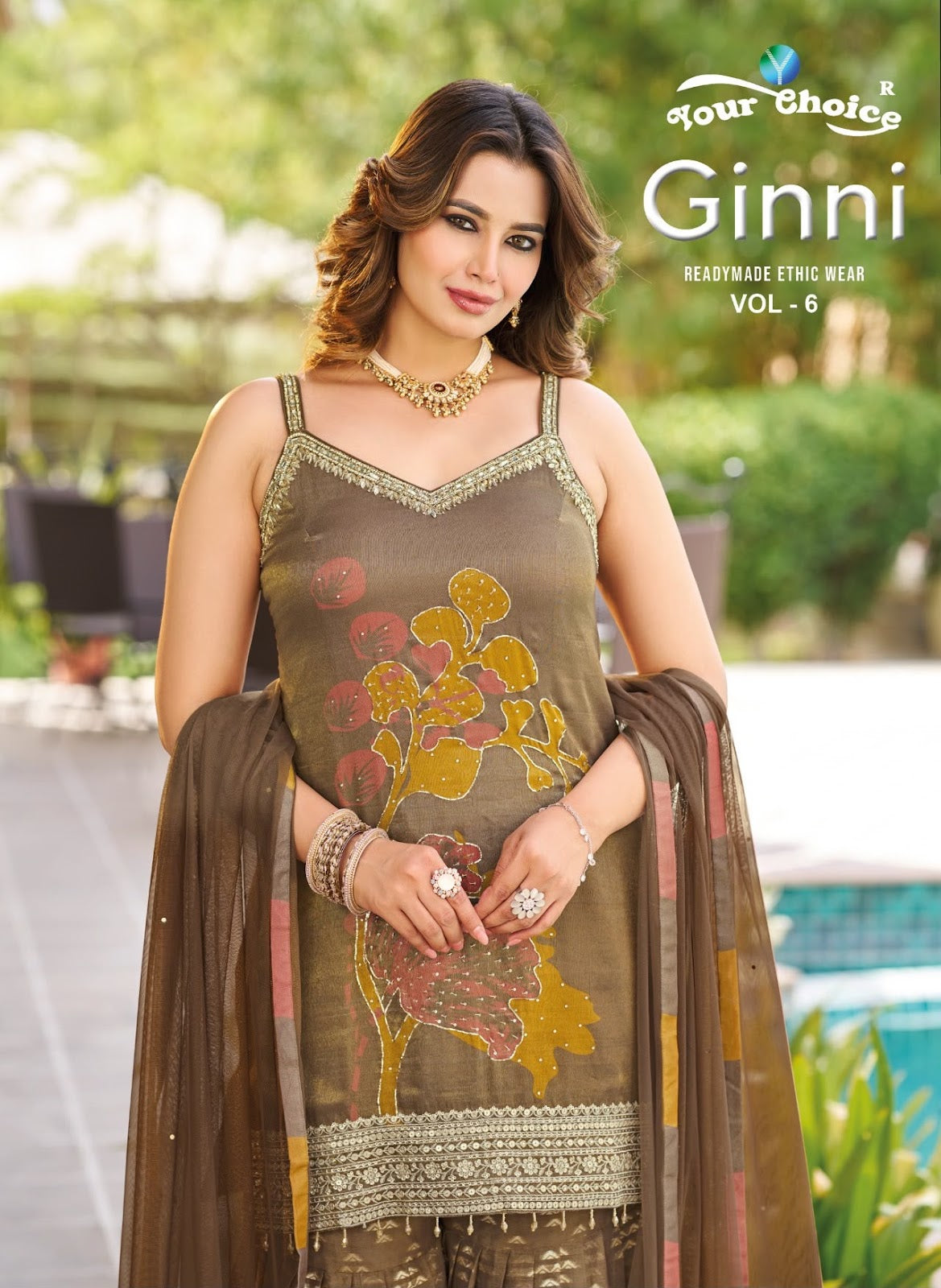 Ginni Vol 6 Your Choice Chinon Pakistani Readymade Suits Wholesaler India