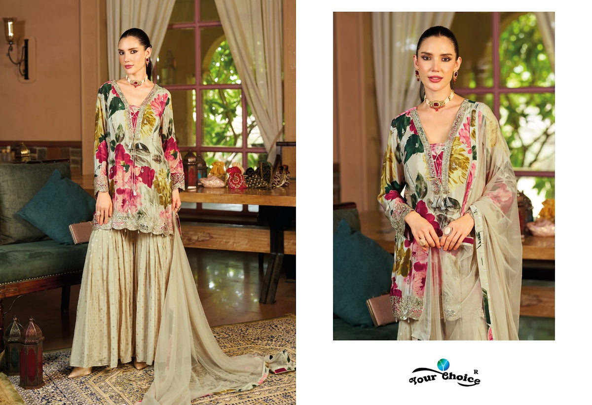 Ginni Vol 6 Your Choice Chinon Pakistani Readymade Suits Wholesaler India