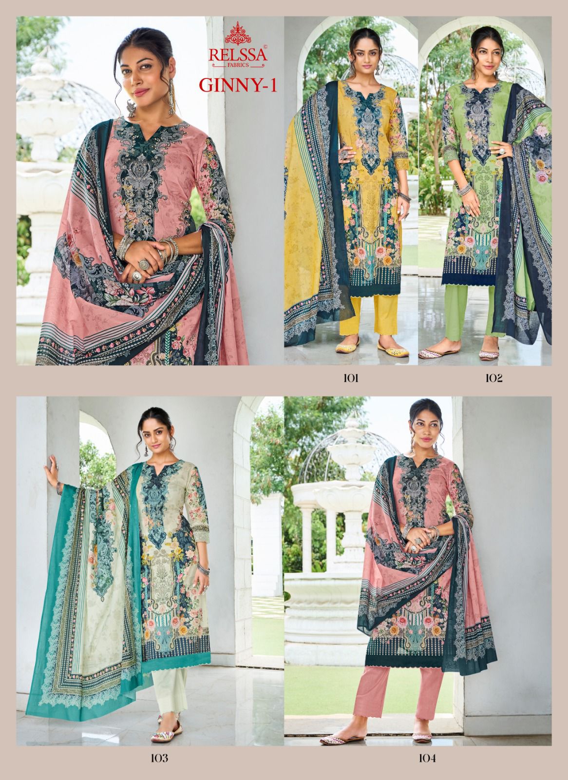 Ginny Vol 1 Relssa Fabrics Muslin Pant Style Suits Manufacturer