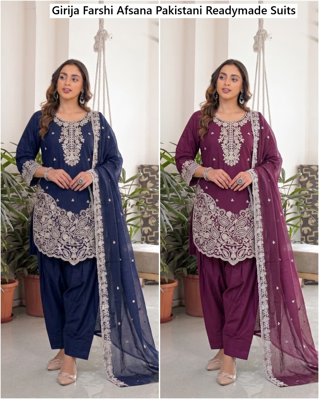 Girija Farshi Afsana Berlin Pakistani Readymade Suits Wholesaler