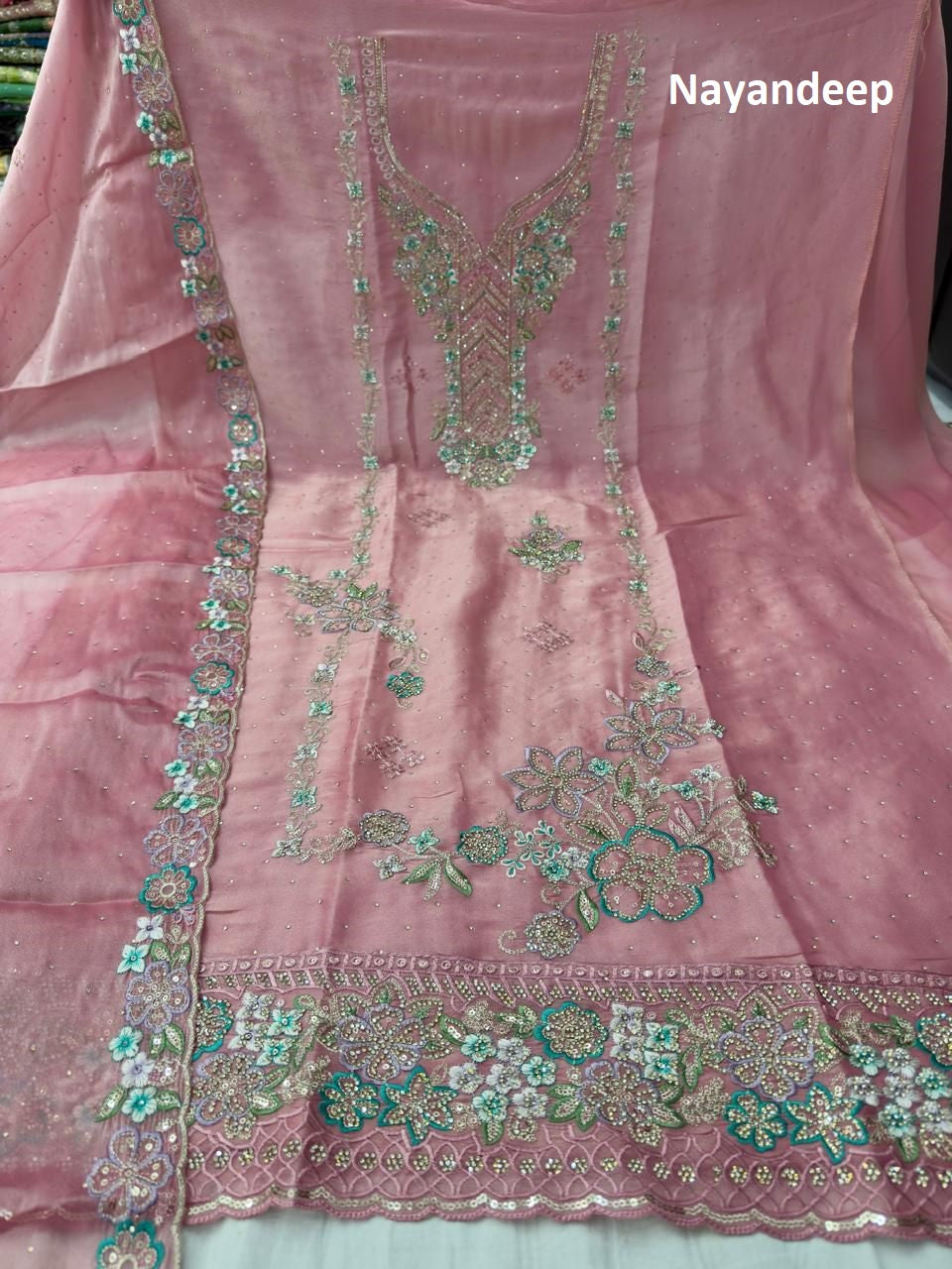 Girisha Nayandeep Silk Salwar Suits Exporter