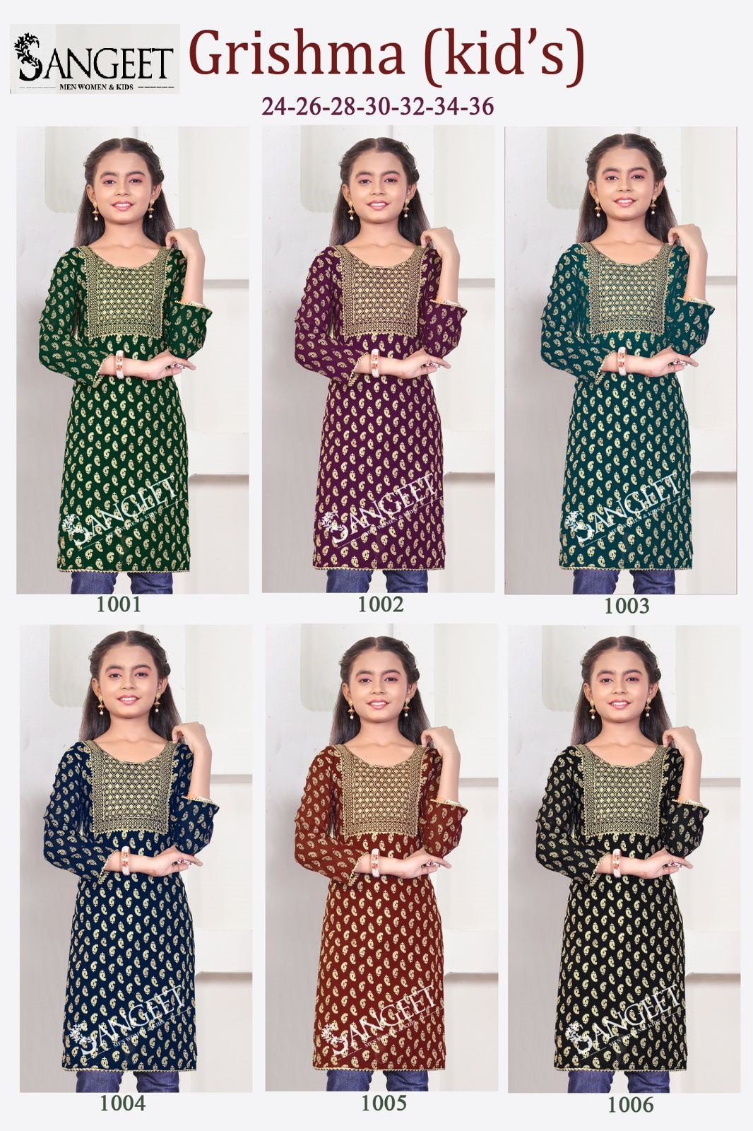 Girishma Sangeet Georgette Girls Kurti Wholesale Price