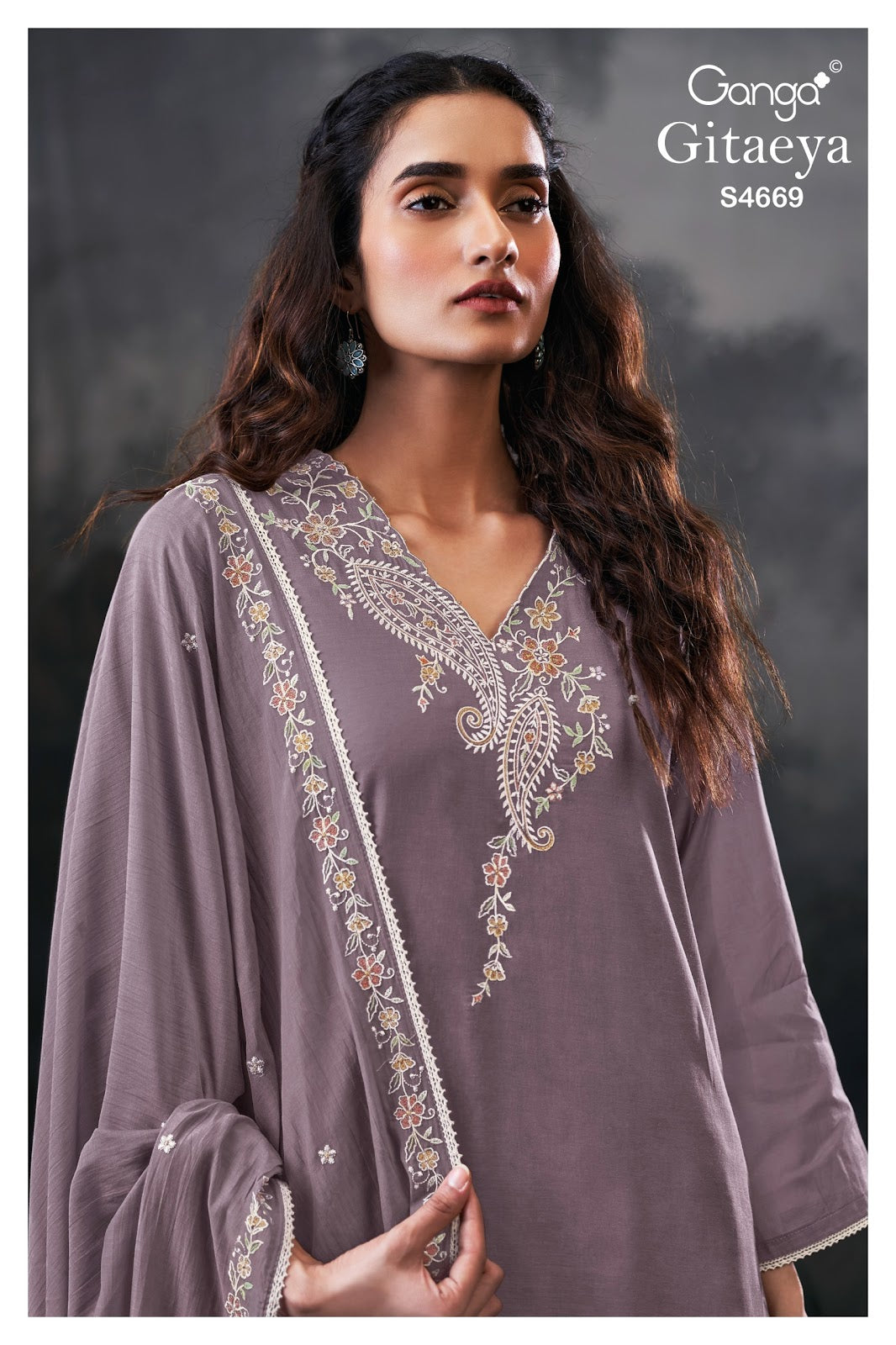 Gitaeya 4669 Ganga Bemberg Pant Style Suits Wholesaler Gujarat