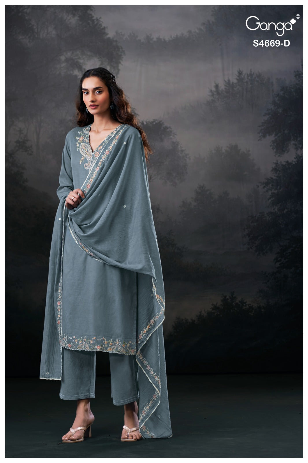 Gitaeya 4669 Ganga Bemberg Pant Style Suits Wholesaler Gujarat