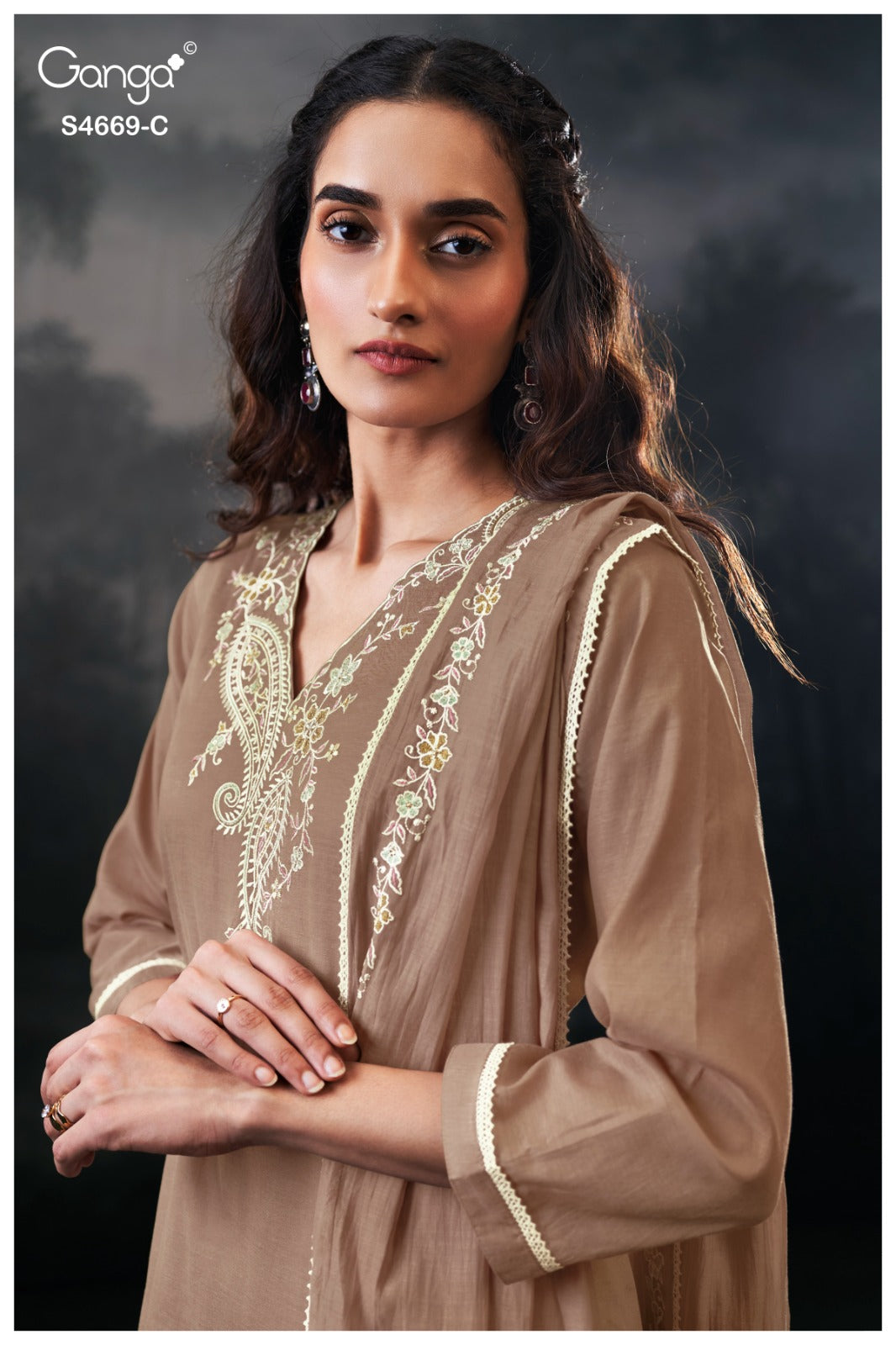 Gitaeya 4669 Ganga Bemberg Pant Style Suits Wholesaler Gujarat