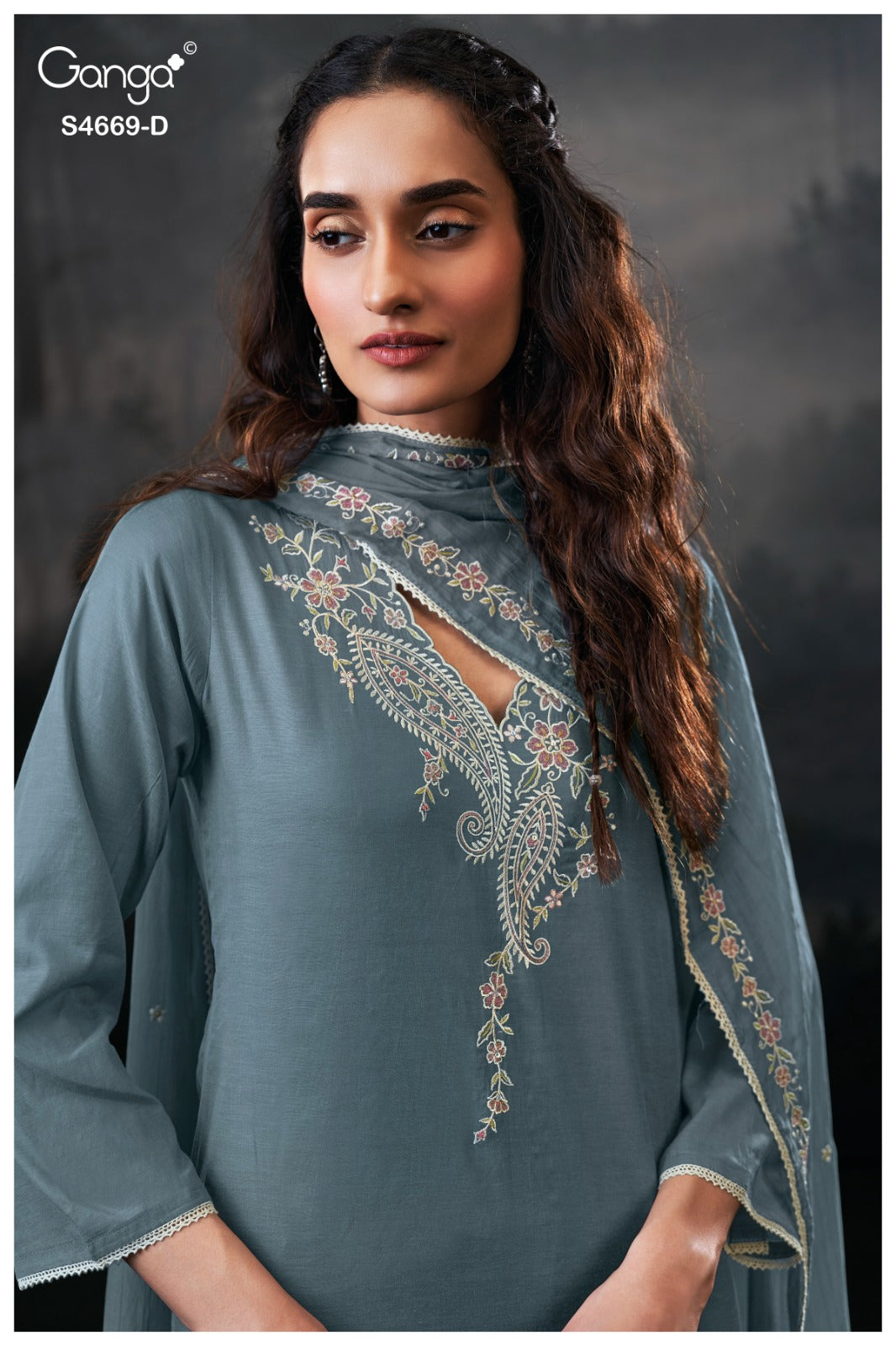Gitaeya 4669 Ganga Bemberg Pant Style Suits Wholesaler Gujarat