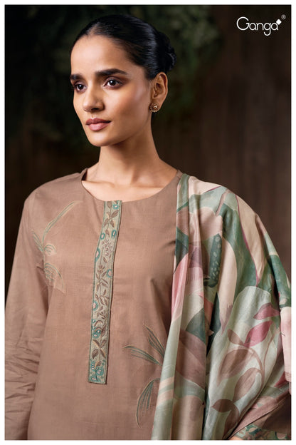 Gitali 3594 Ganga Premium Cotton Plazzo Style Suits Wholesaler Ahmedabad