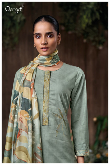 Gitali 3594 Ganga Premium Cotton Plazzo Style Suits Wholesaler Ahmedabad
