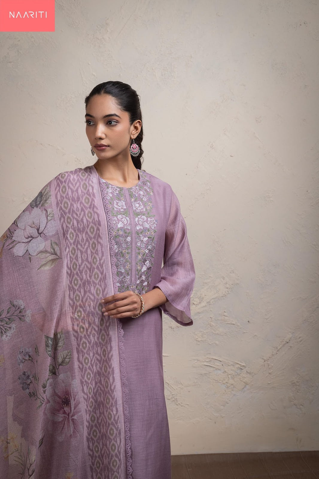Gitali Naariti Mul Chanderi Pant Style Suits Supplier