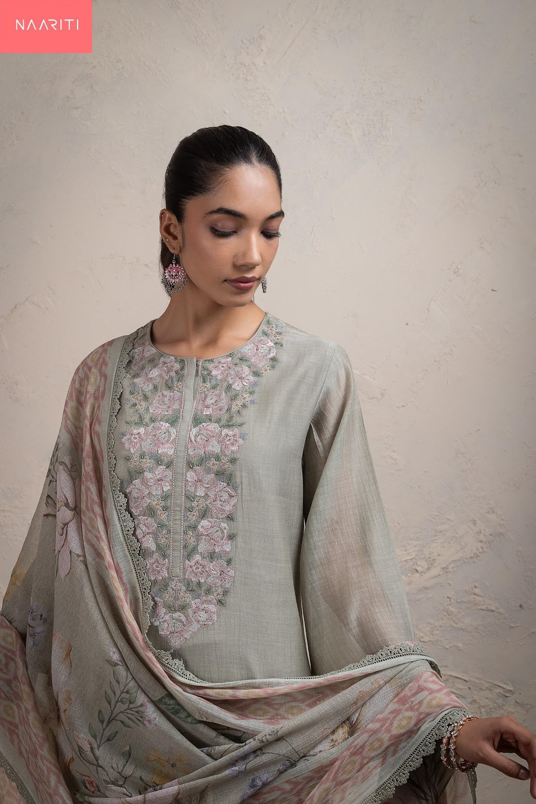 Gitali Naariti Mul Chanderi Pant Style Suits Supplier