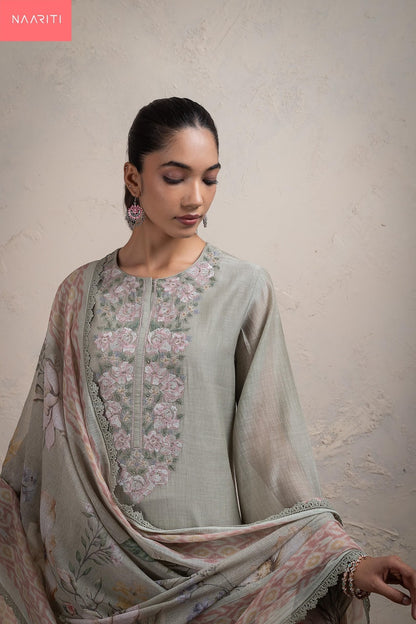 Gitali Naariti Mul Chanderi Pant Style Suits Supplier