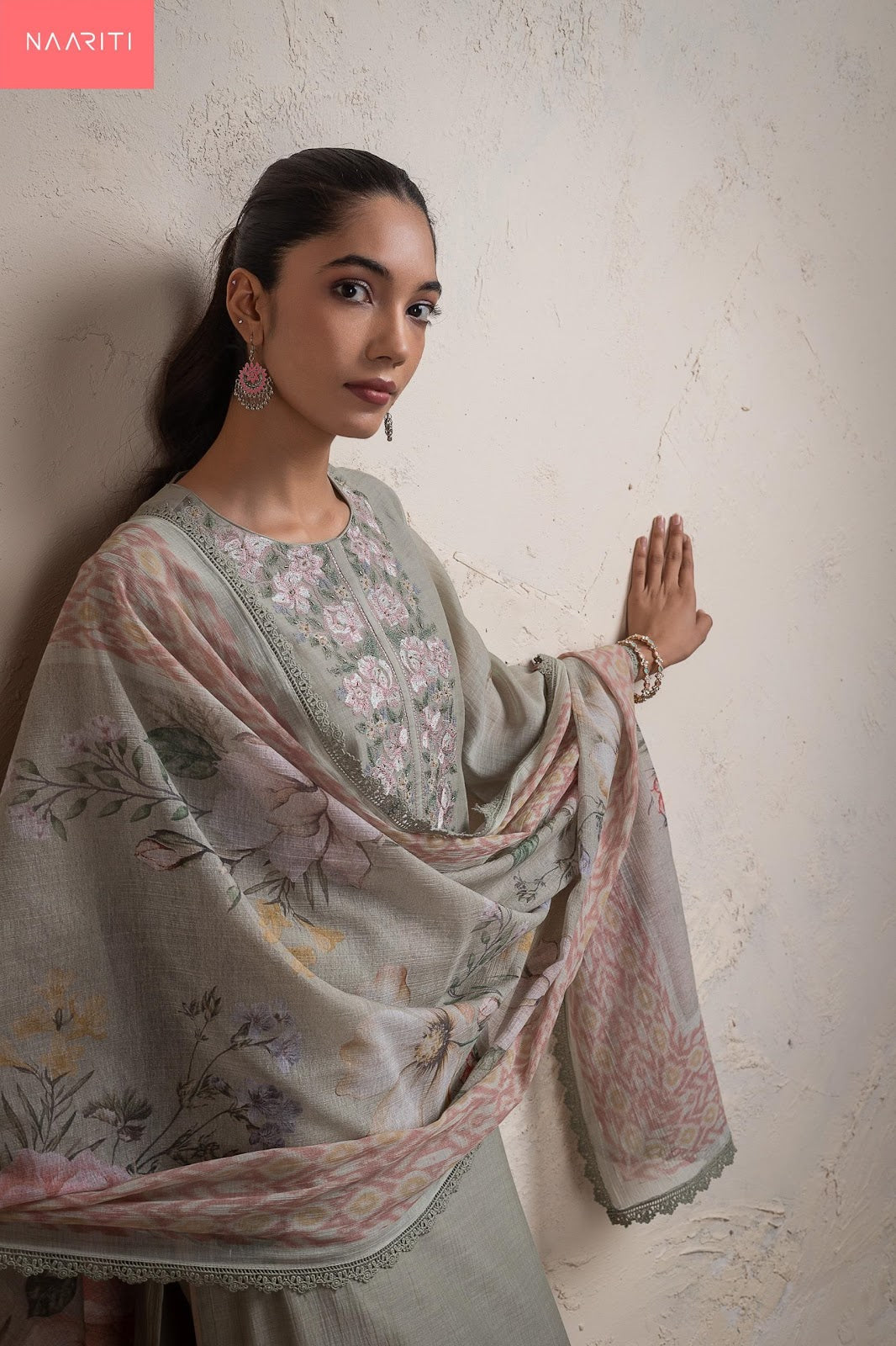 Gitali Naariti Mul Chanderi Pant Style Suits Supplier