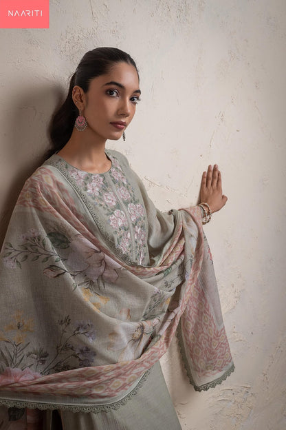 Gitali Naariti Mul Chanderi Pant Style Suits Supplier