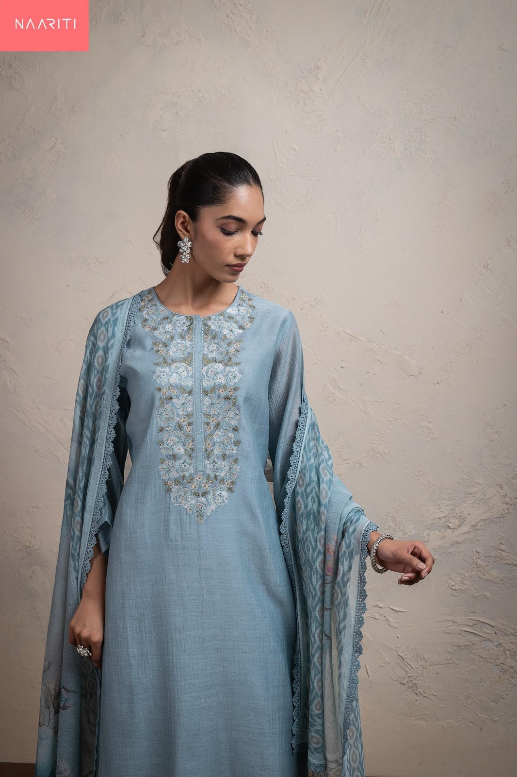 Gitali Naariti Mul Chanderi Pant Style Suits Supplier