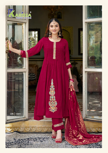 Gitanjali Karissa Premium Viscose Readymade Anarkali Suits Exporter Gujarat