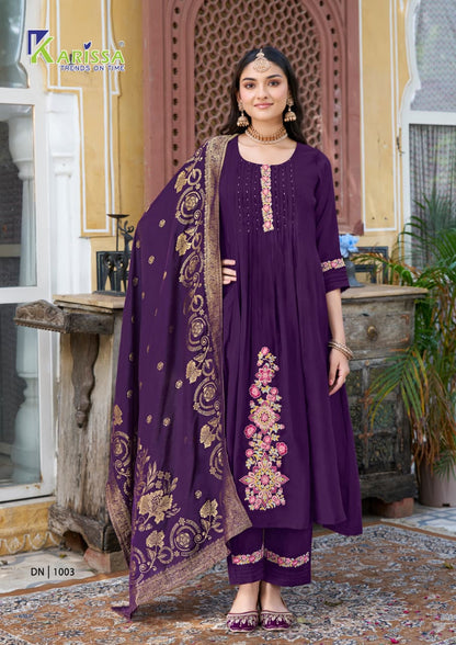 Gitanjali Karissa Premium Viscose Readymade Anarkali Suits Exporter Gujarat