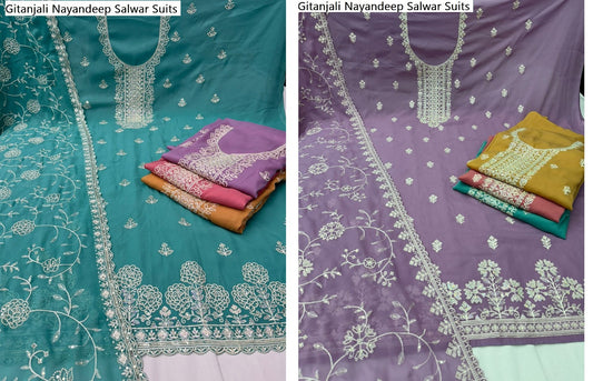 Gitanjali Nayandeep Georgette Salwar Suits Wholesale