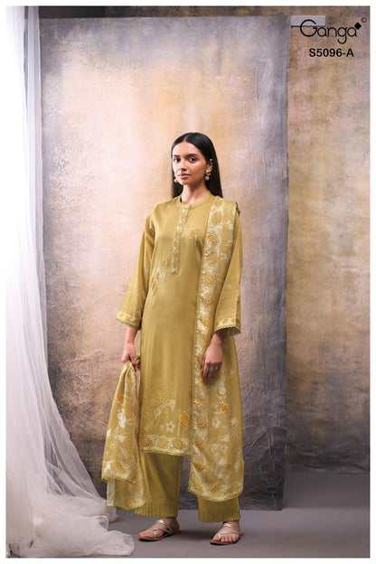 Gitisha S5096 Ganga Cotton Satin Plazzo Style Suits Supplier Ahmedabad