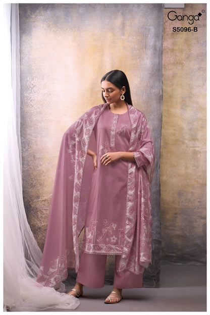 Gitisha S5096 Ganga Cotton Satin Plazzo Style Suits Supplier Ahmedabad