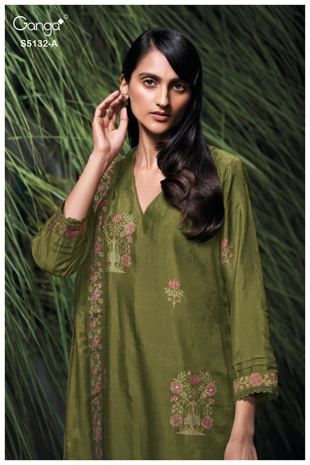 Giulia S5132 Ganga Russian Silk Pant Style Suits Wholesaler India