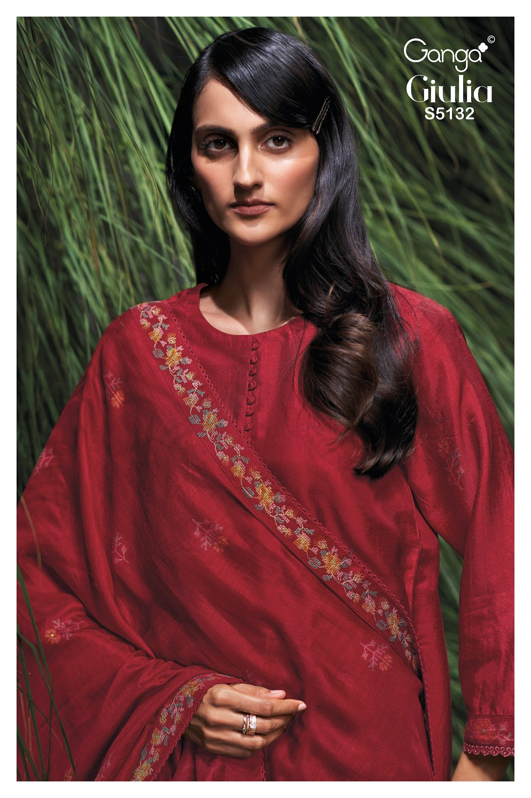 Giulia S5132 Ganga Russian Silk Pant Style Suits Wholesaler India