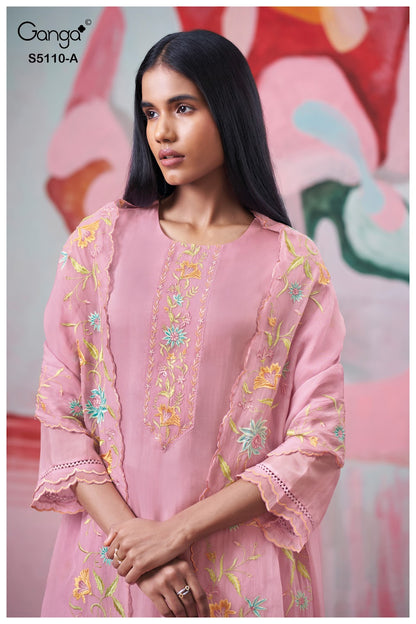 Givaira S5110 Ganga Habutai Pant Style Suits Exporter Ahmedabad