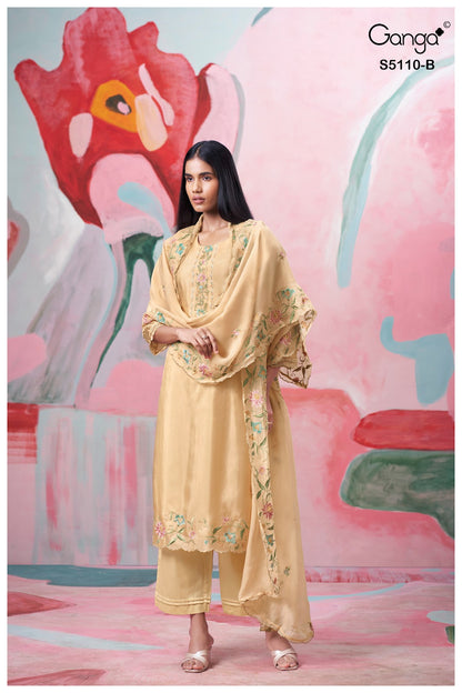 Givaira S5110 Ganga Habutai Pant Style Suits Exporter Ahmedabad