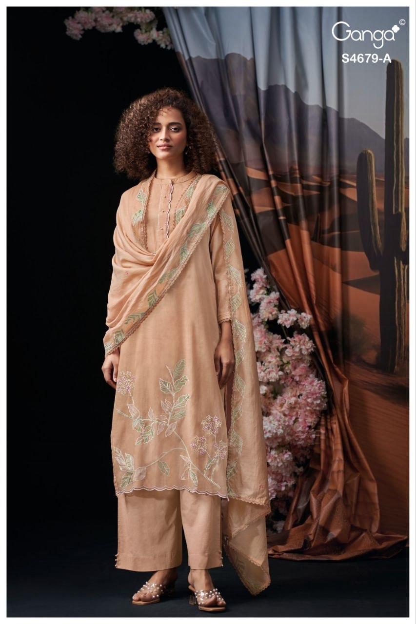 Givra S4679 Ganga Mul Pant Style Suits Wholesale Price
