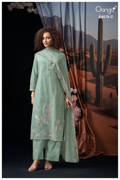 Givra S4679 Ganga Mul Pant Style Suits Wholesale Price