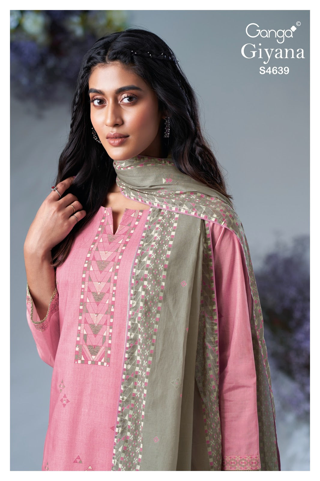 Giyana S4639 Ganga Cotton Pant Style Suits Wholesaler Ahmedabad