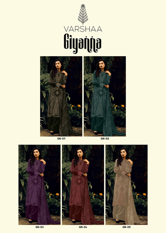 Giyanna Varshaa Raw Silk Plazzo Style Suits Supplier