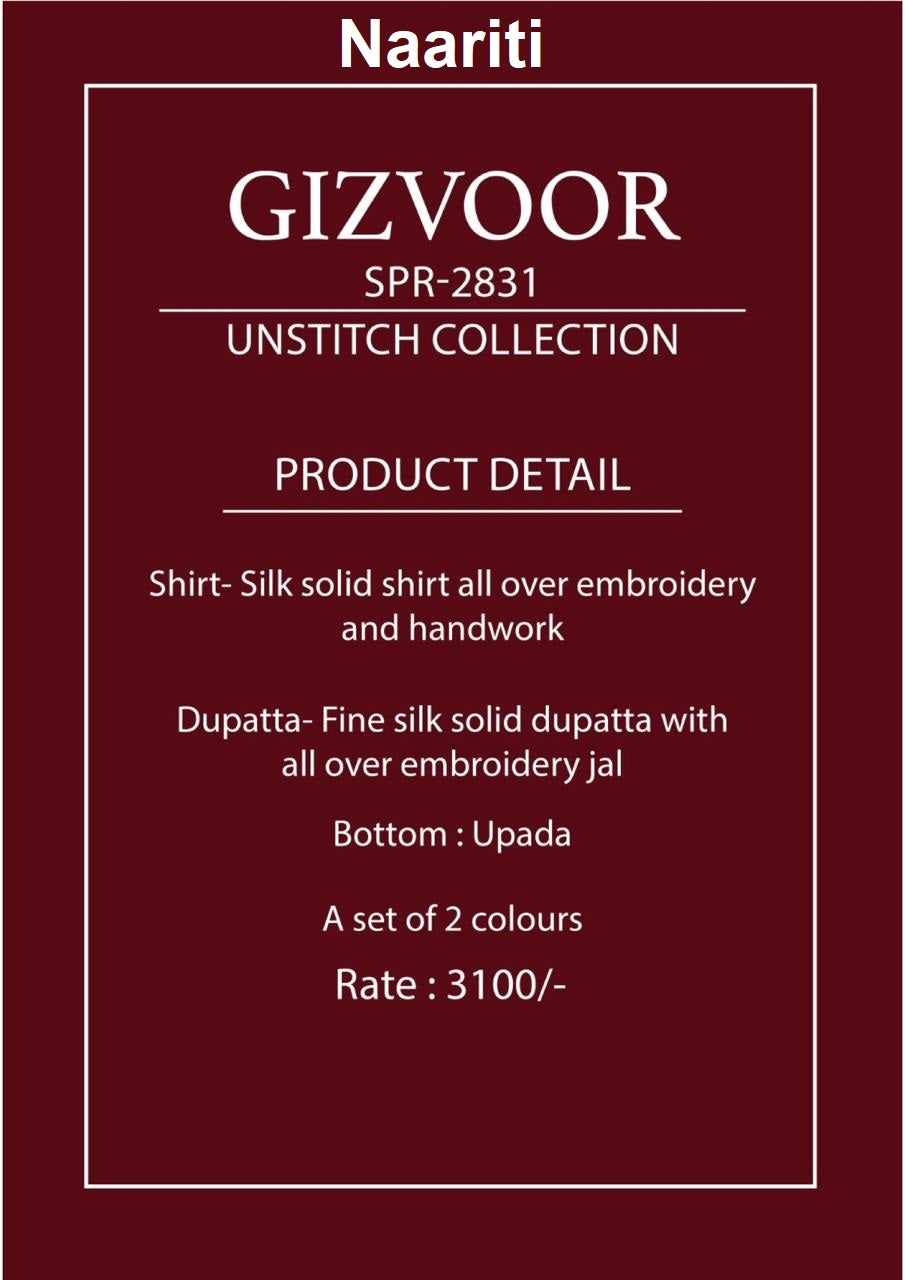 Gizvoor 2831 Naariti Silk Pant Style Suits Wholesale Price